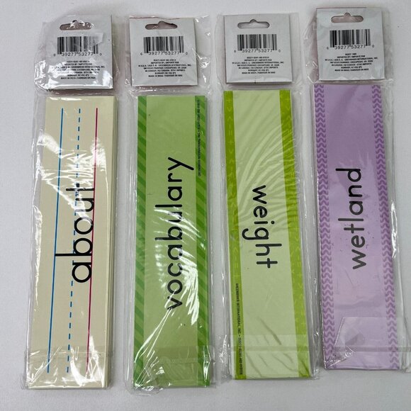 Lot of 4 Teaching Tree Sight Card Strip 3rd Grade, Grammer, Math, Social Studies - Picture 2 of 6